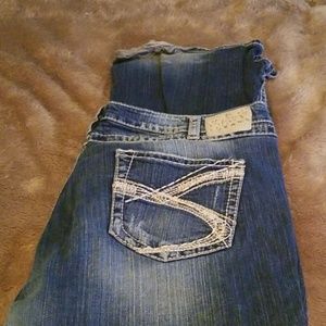 Silver Size 18 L 31 Distressed Jeans